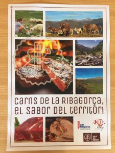 Cartell "carns de la Ribagorça" .El sabor del territorio.